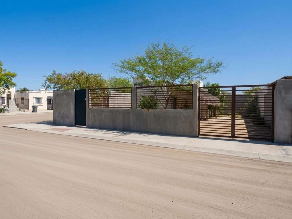 La Paz General Buscando tu primer casa con espacio para tu familia y posibilidad de ampliarla con el tiempo, esta propiedad es para ti. Ubicada en esquina y sobre un terreno amplio, esta casa ofrece una excelente base para seguir construyendo tu patrimonio. Cuenta con 2 recámaras, 2 baños completos y una pequeña bodega, lista para habitarse mientras la adaptas y haces crecer a tu ritmo. Su ubicación frente a una escuela secundaria es ideal para familias, facilitando el día a día y brindando comodidad. El terreno está completamente bardeado y su excedente de terreno puede funcionar como espacio para jardín, cochera o incluso construir más habitaciones.La propiedad se encuentra libre de gravamen y acepta crédito hipotecario. – ., Casa De La Cuera, La Paz, La Paz, BS